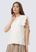 Embroidered Sleeveless Blouse