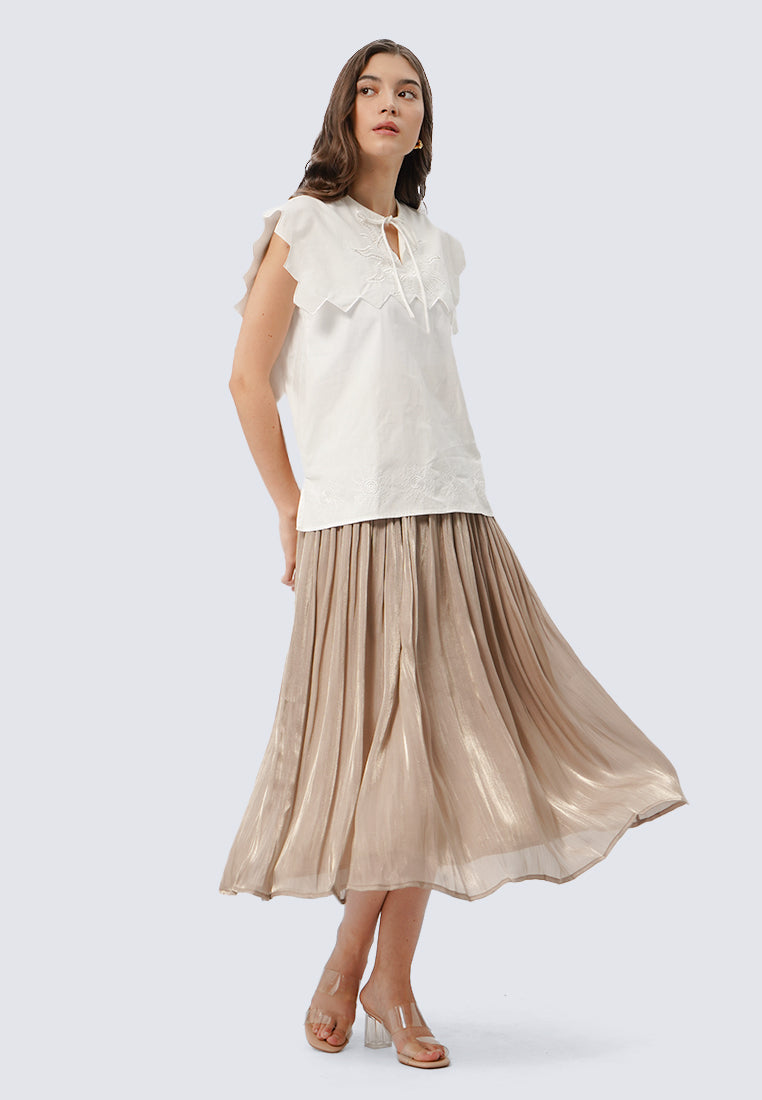 Embroidered Sleeveless Blouse