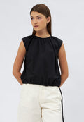 Ruched Sleeveless Blouse