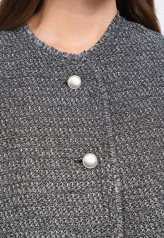 Sleeveless Tweed Blouse