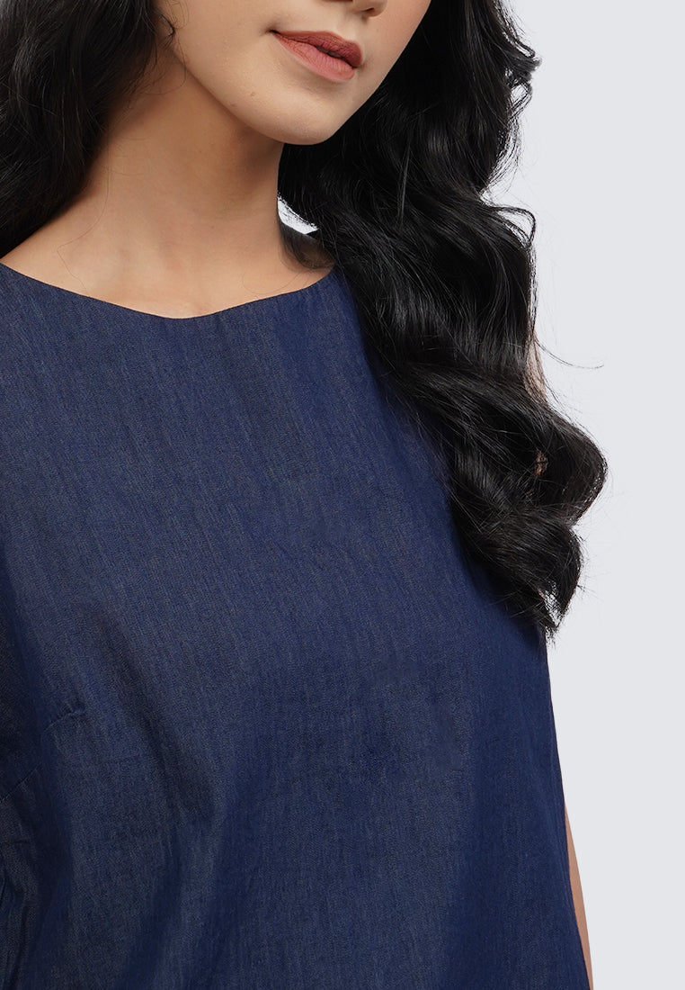 Sleeveless Chambray Top
