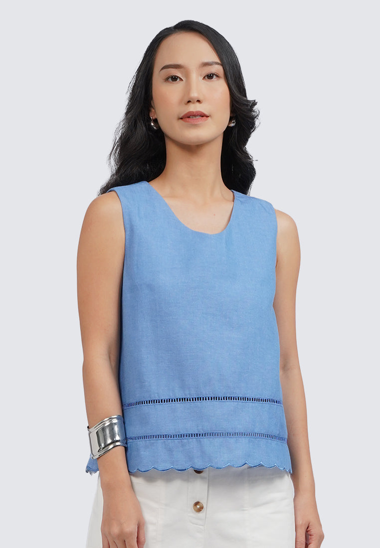 V-Neck Sleeveless Blouse