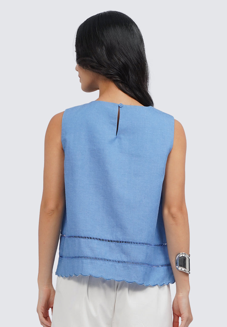 V-Neck Sleeveless Blouse