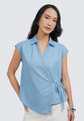 Sleeveless Wrap Blouse
