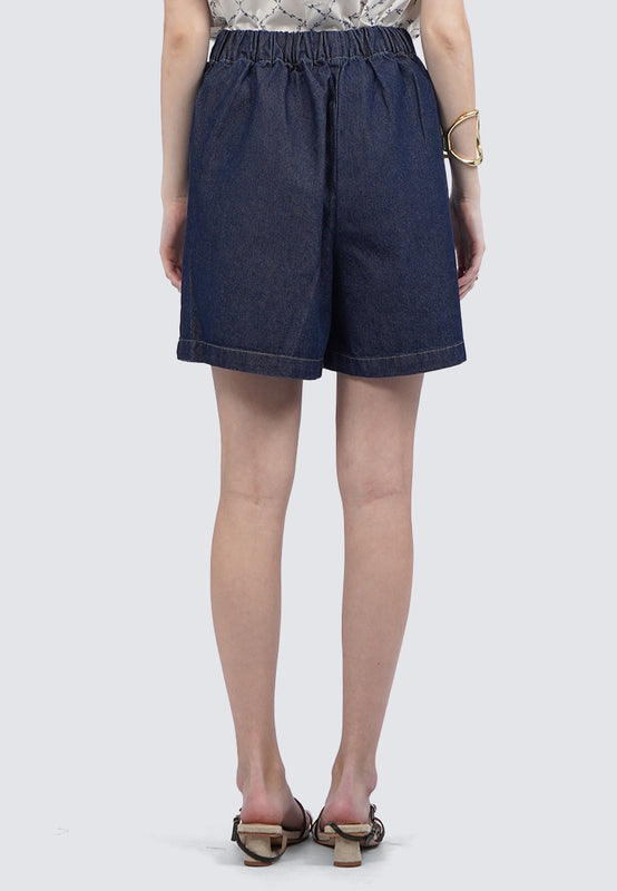 Mini Denim Skort with Front Pocket