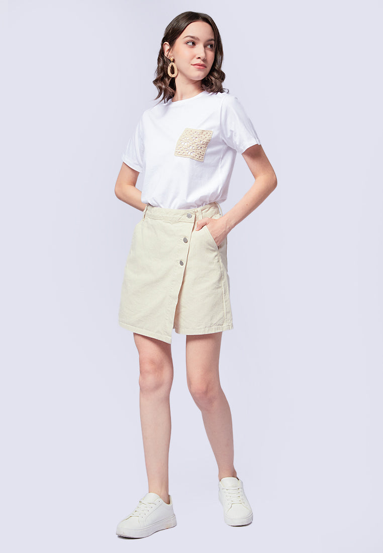 Mini Skort with Overlap Details