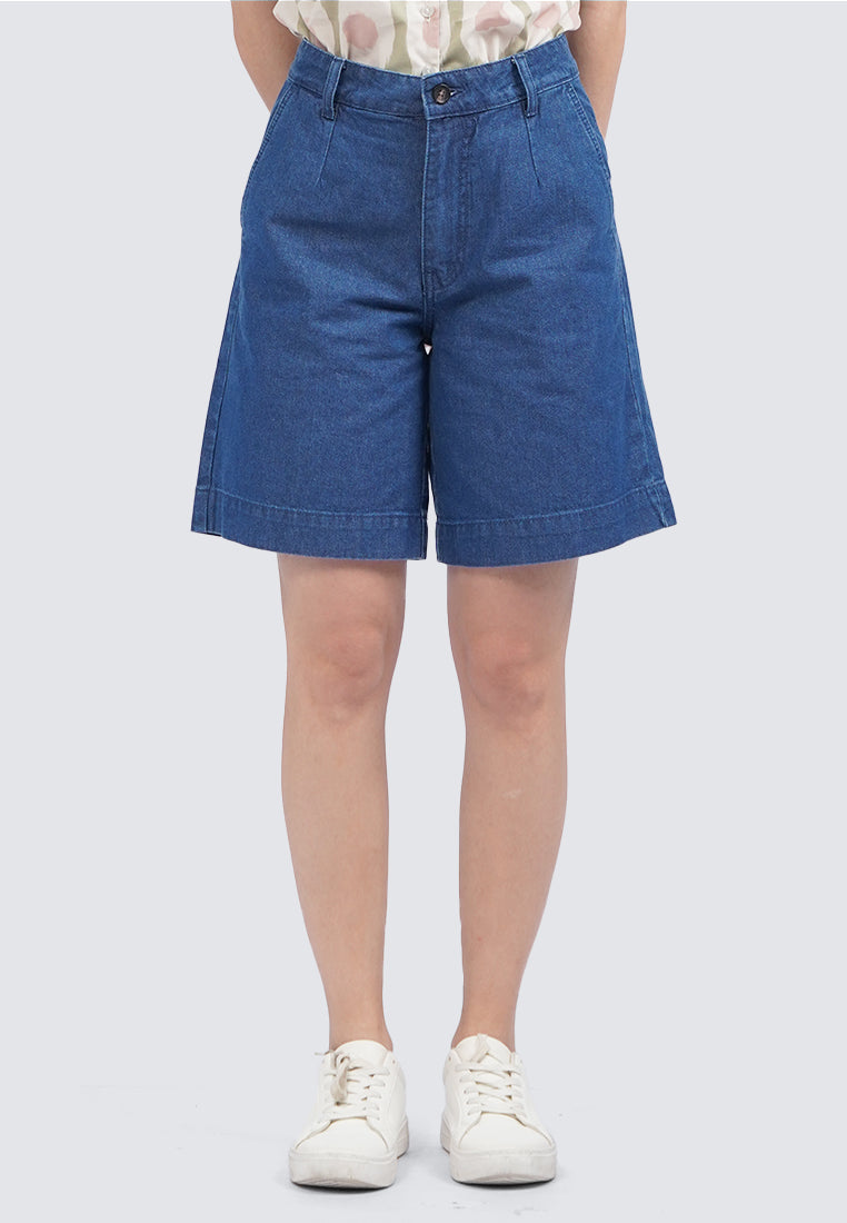 Denim Bermuda Pants
