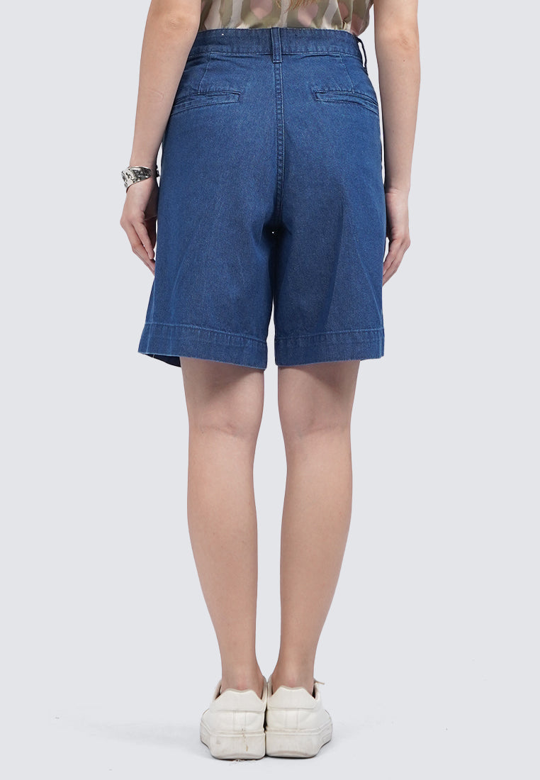 Denim Bermuda Pants