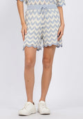 A-line Printed Knit Shorts