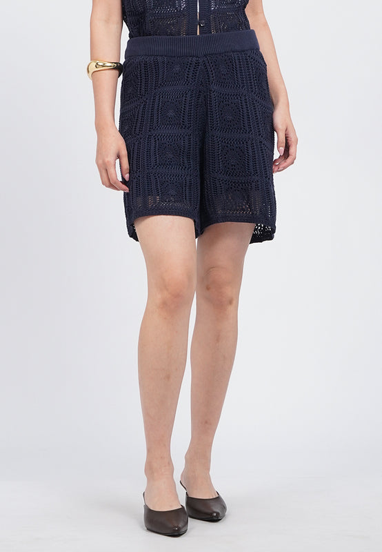 Textured Knit Shorts