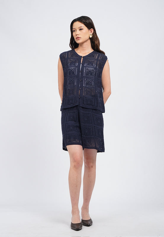 Textured Knit Shorts
