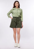 A-Line Shorts with Waist Tie Details