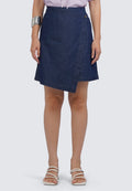 Wrapped Chambray Mini Skort