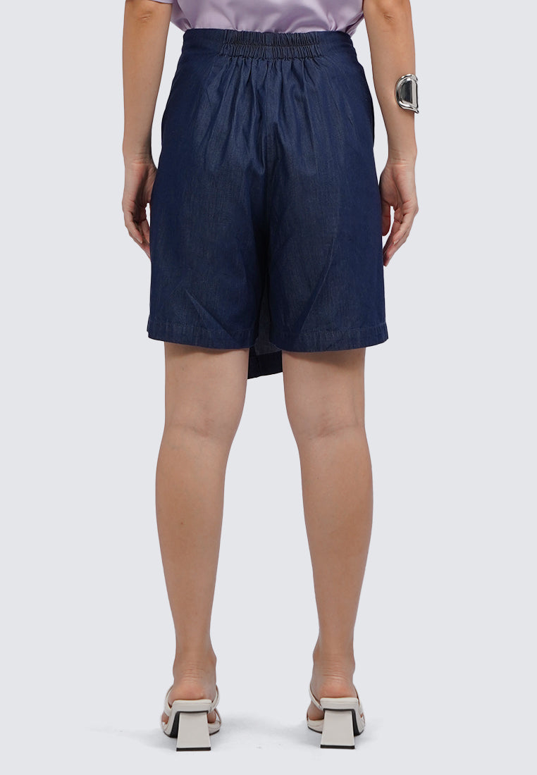 Wrapped Chambray Mini Skort