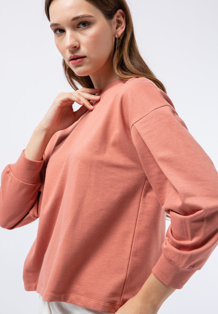 High Neck Long Sleeve Sweatshirt