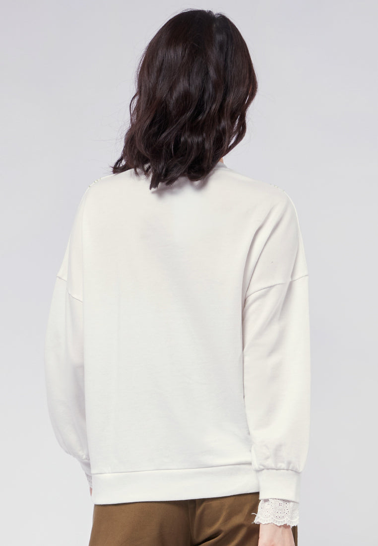 Embroidered Loose Sweatshirt