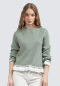 Long Sleeve Sweater with Frill Details