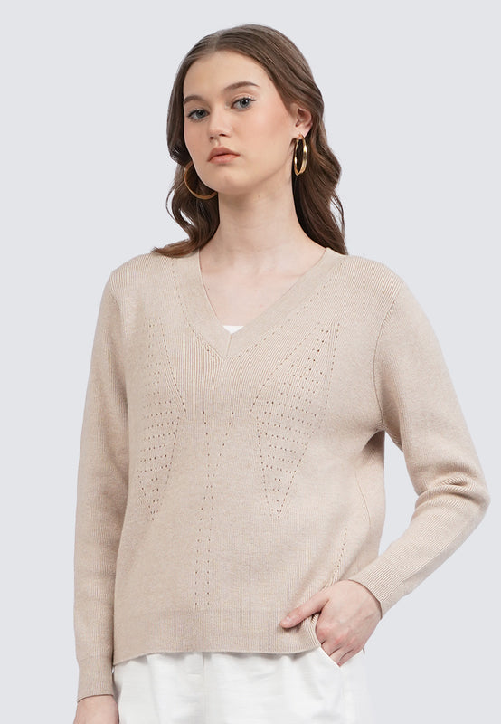 V-Neck Long Sleeve Sweater