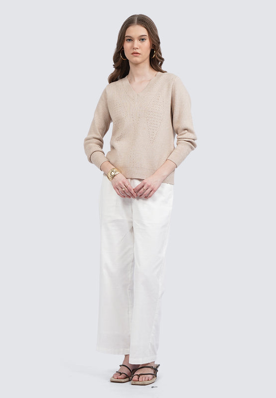 V-Neck Long Sleeve Sweater