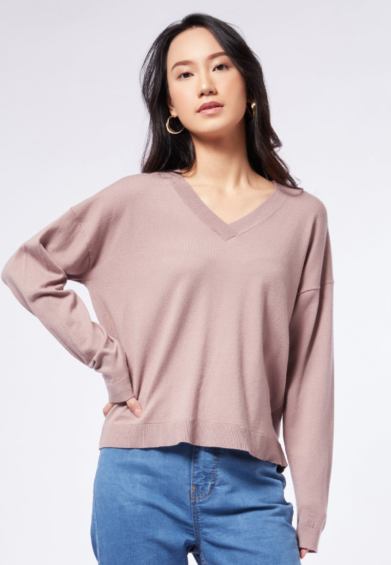 Long Sleeve V-neck Sweater