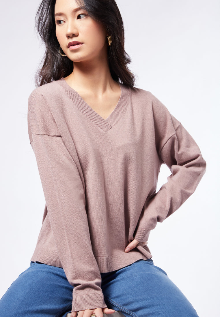 Long Sleeve V-neck Sweater