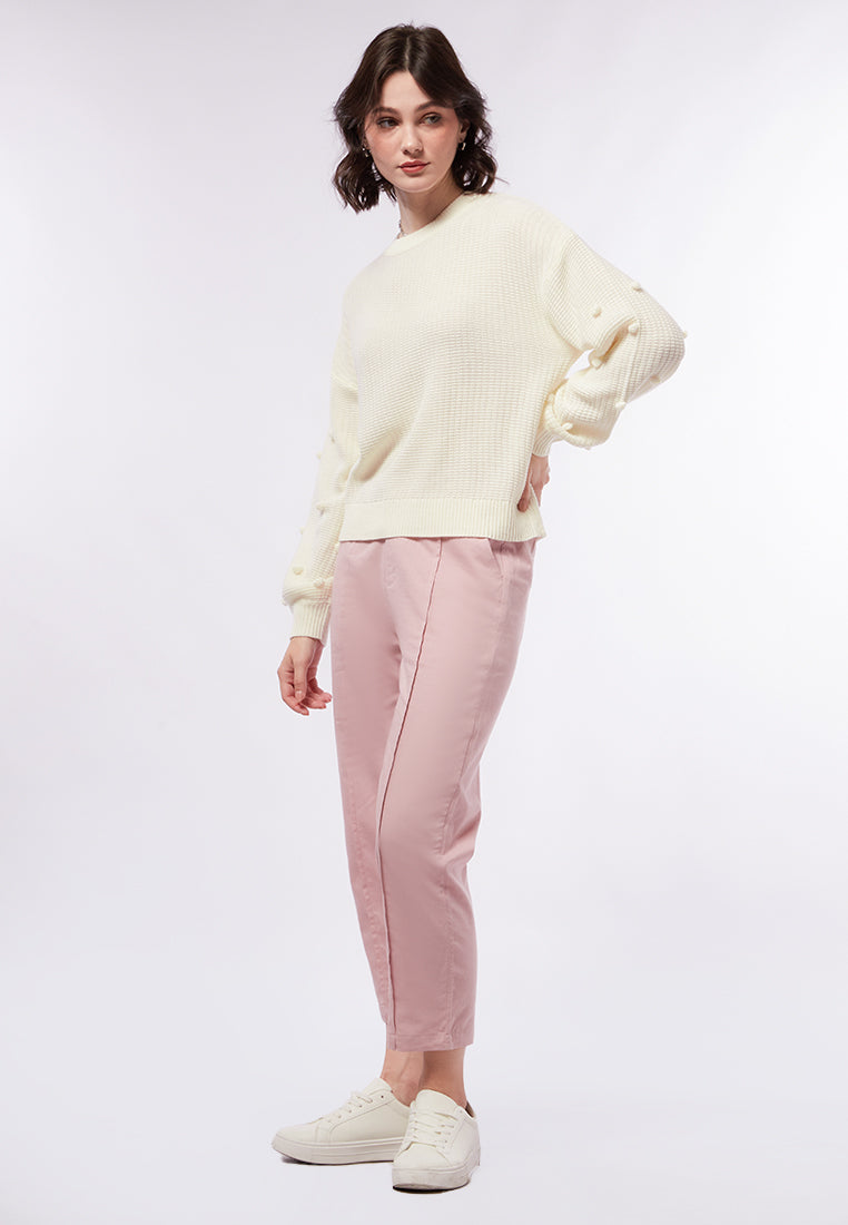 Pom-Pom Long Sleeve Sweater