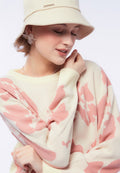 Knitted Flower Long Sleeve Sweater