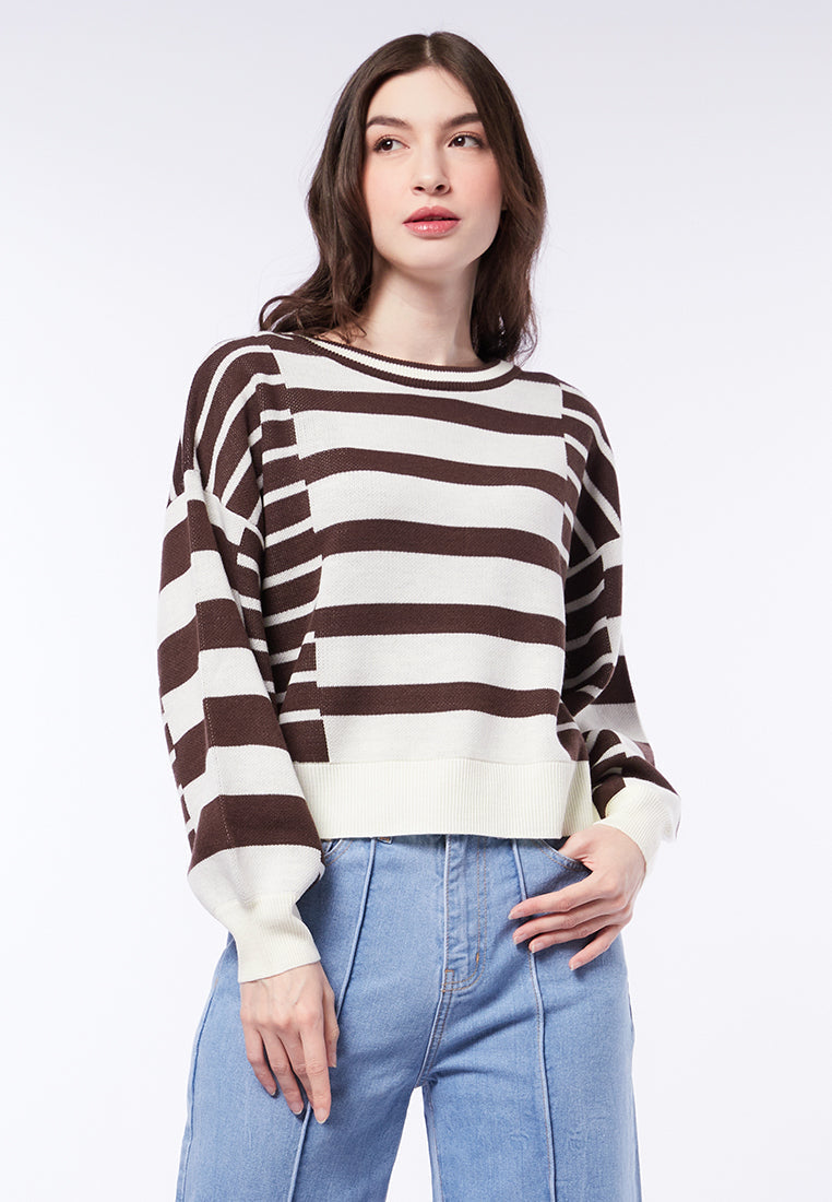 Loose Printed Knit Top