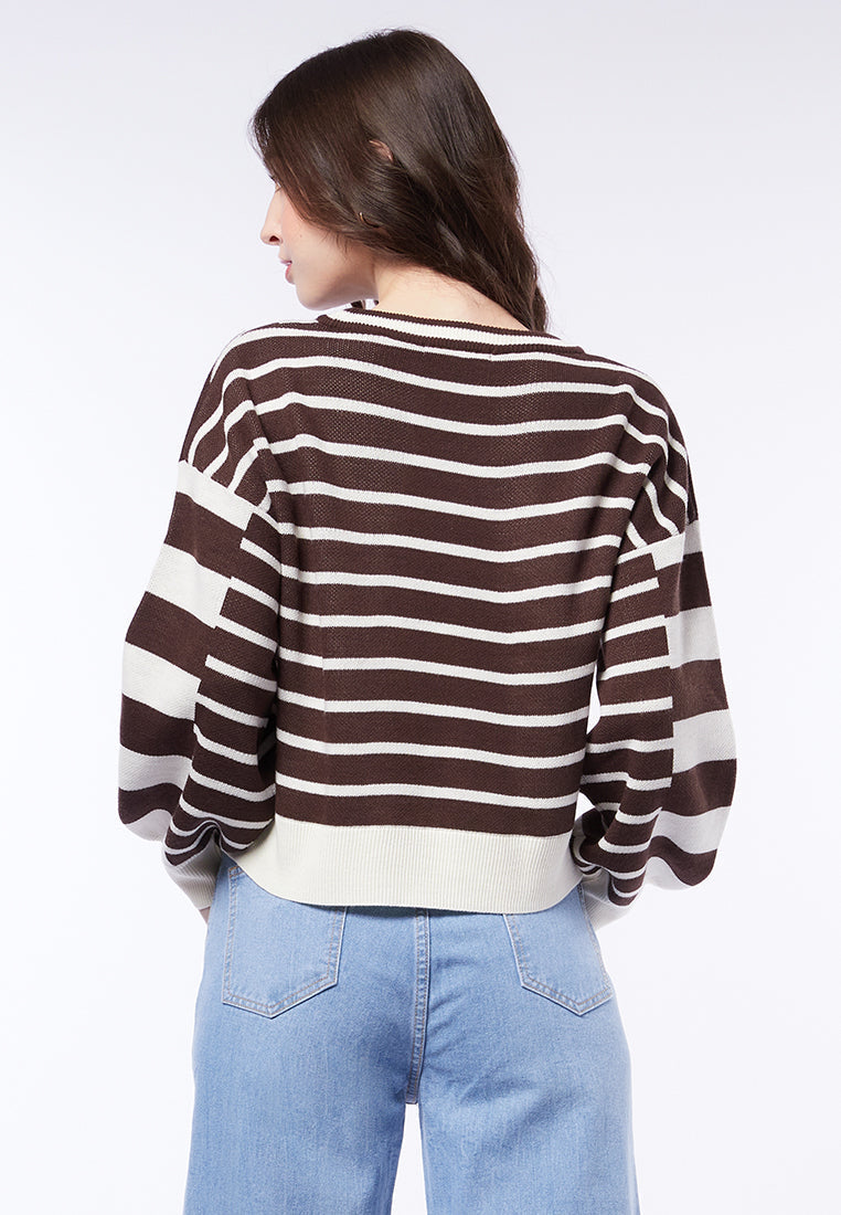 Loose Printed Knit Top
