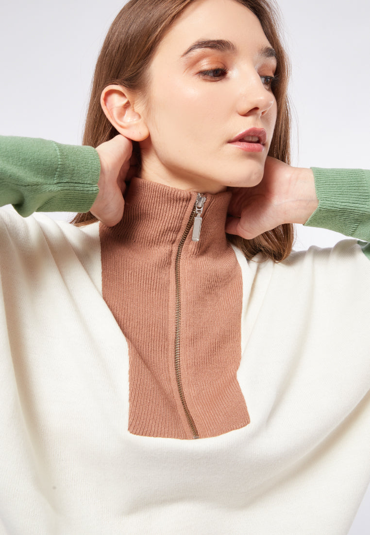 Colorblock Long Sleeve Sweater