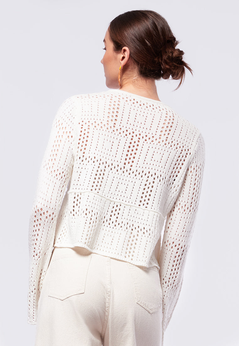 Long Sleeve Crochet Top