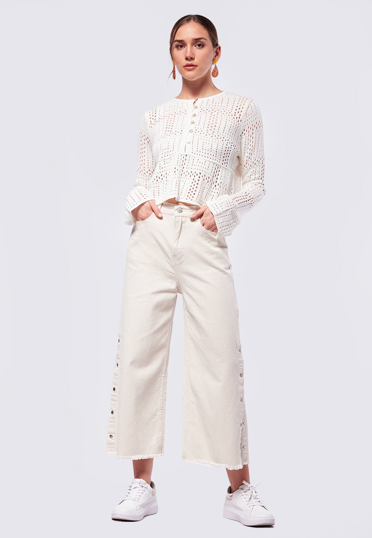 Long Sleeve Crochet Top