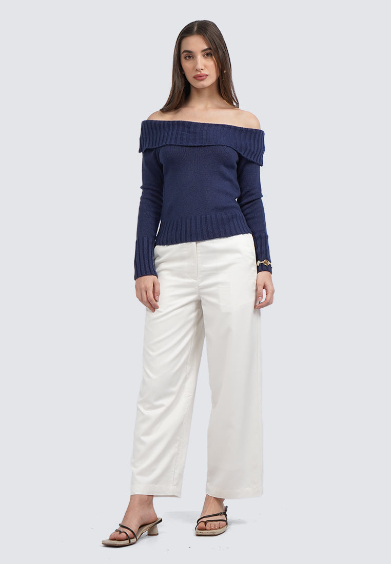 Off Shoulder Long Sleeve Sweater