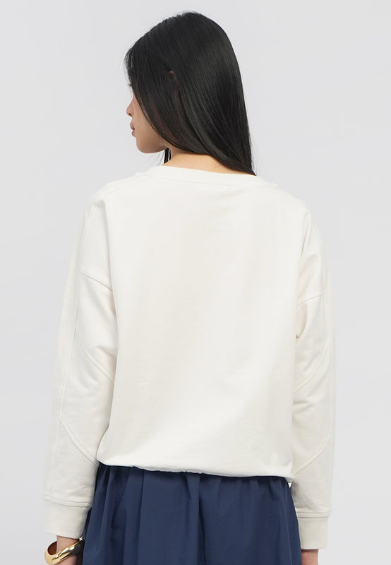 Sweater with Flower Applique