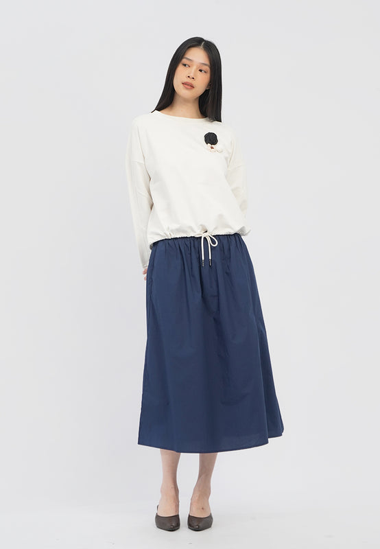 Sweater with Flower Applique