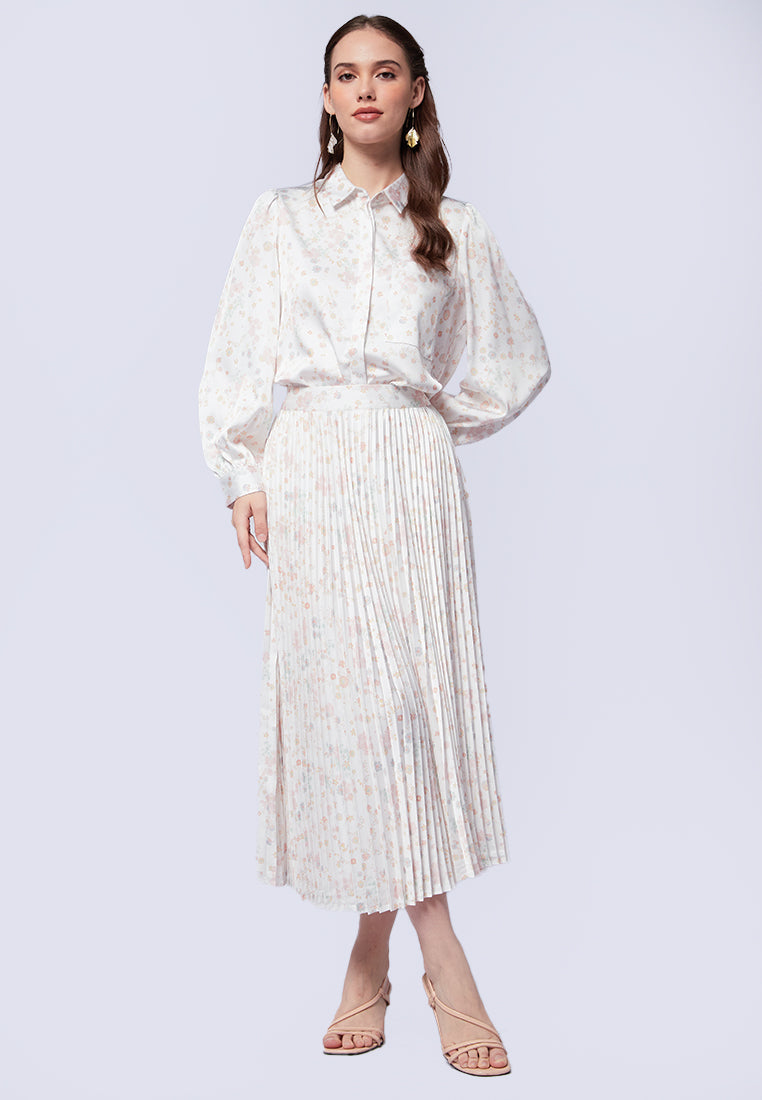 Pattern Pleats Maxi Skirt Citra Kirana for et cetera