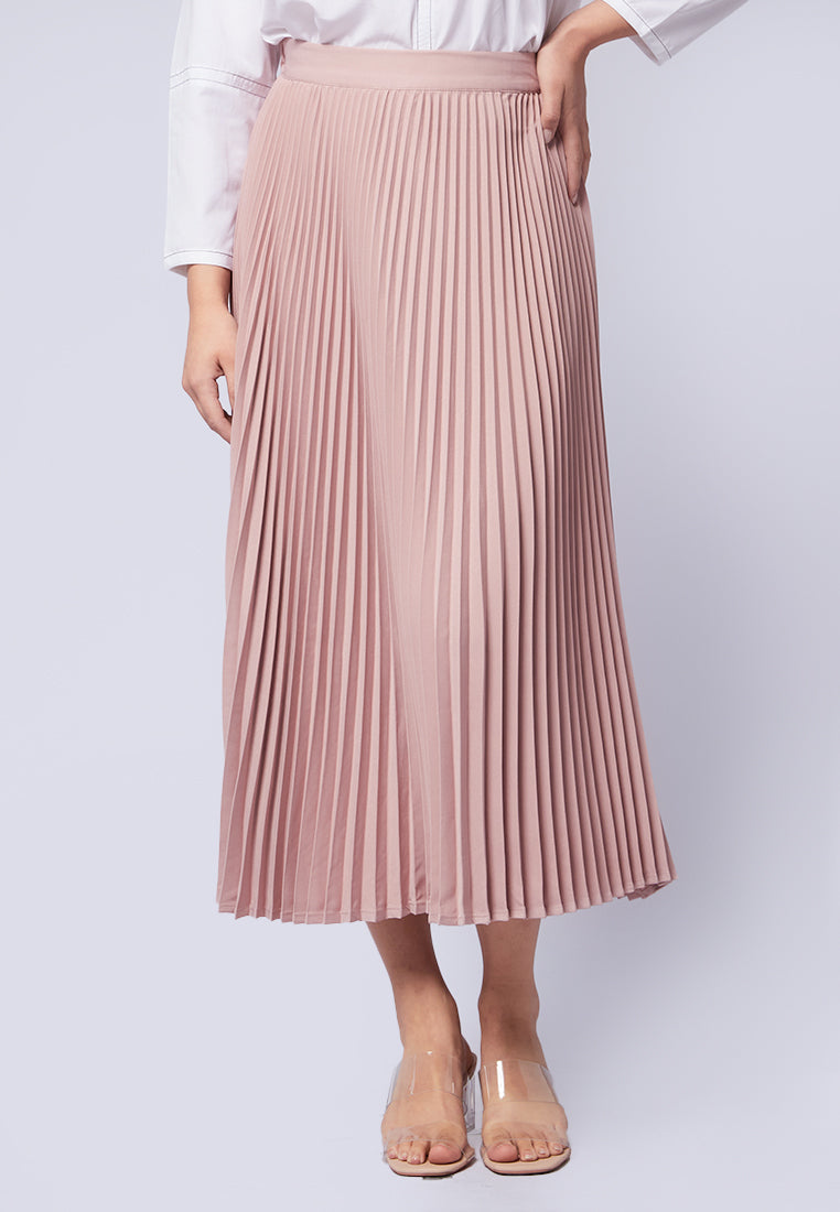 Pleated Maxi Skirt