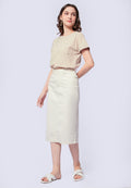High Waist Midi Pencil Skirt
