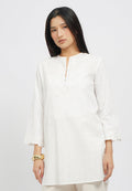 Textured Long Sleeve Tunic with Inner
