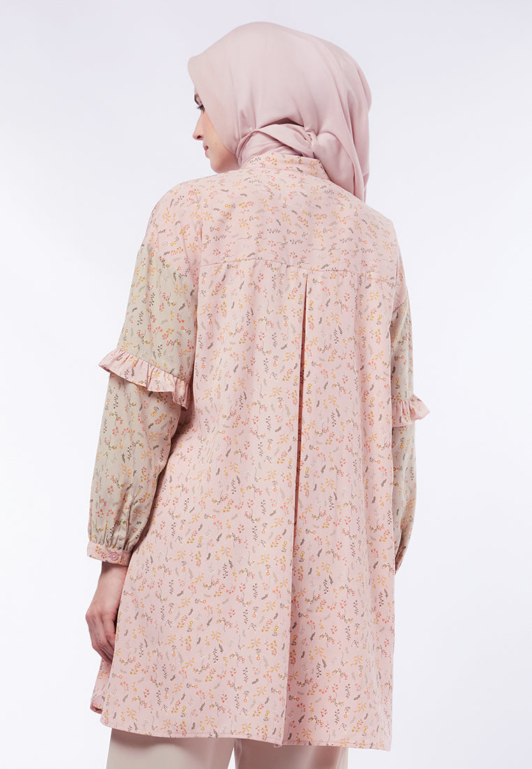 Two Tone Balloon Sleeve Tunic