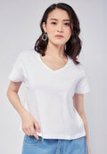 Basic V-neck Short Sleeve T-shirt