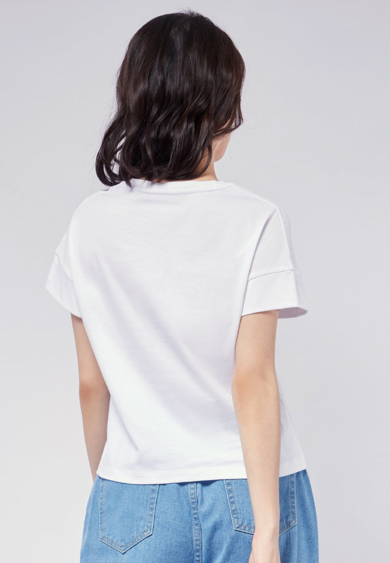 Basic V-neck Short Sleeve T-shirt