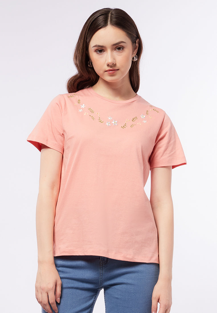 Embroidered Short Sleeve T-Shirt