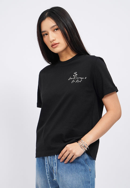 Short Sleeve Embroidered Graphic T-Shirt