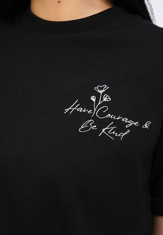 Short Sleeve Embroidered Graphic T-Shirt