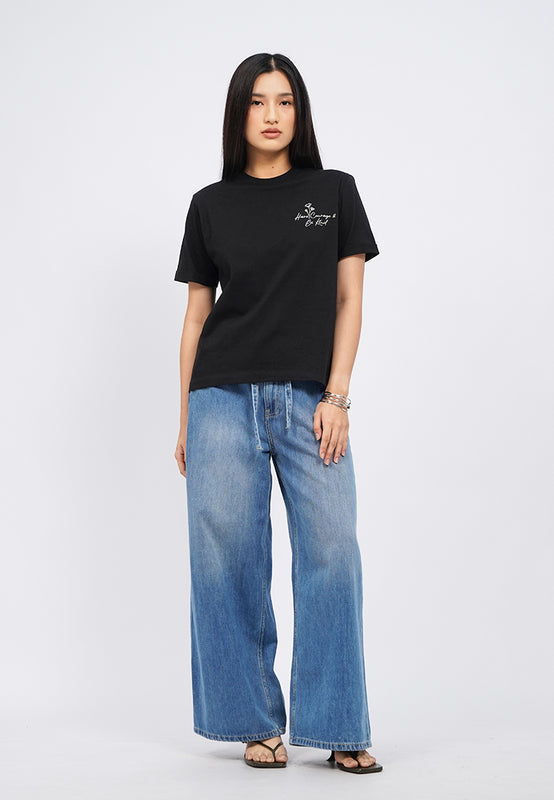 Short Sleeve Embroidered Graphic T-Shirt
