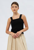 Sleeveless Knit Crop Top