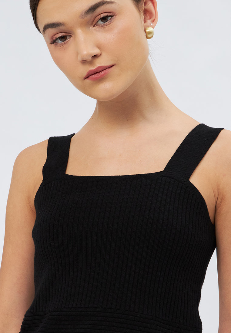 Sleeveless Knit Crop Top