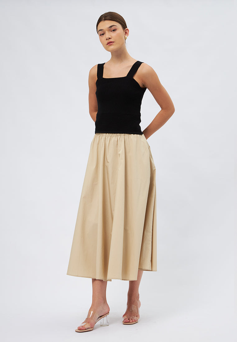 Sleeveless Knit Crop Top