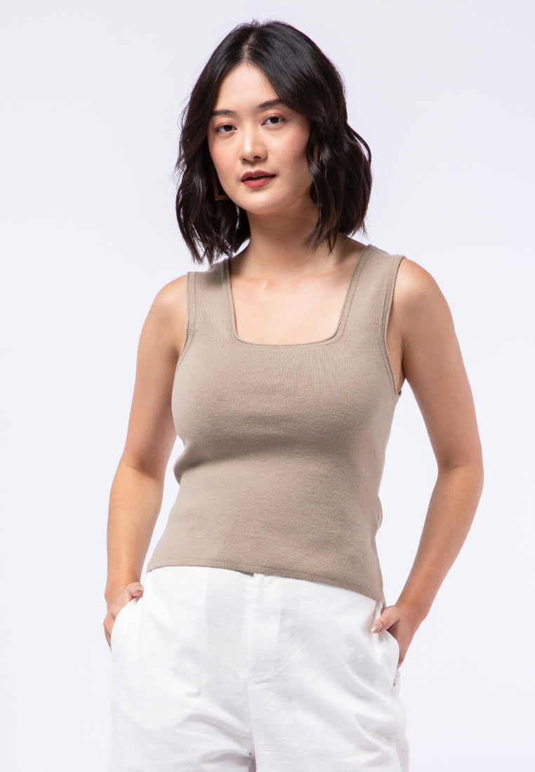 Square Neck Sleeveless Top